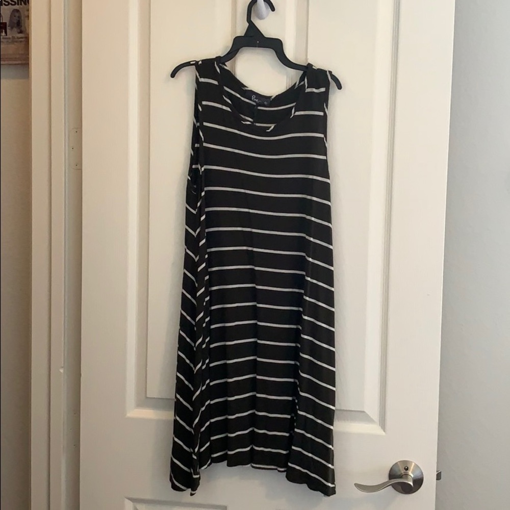 Striped tee shirt dress